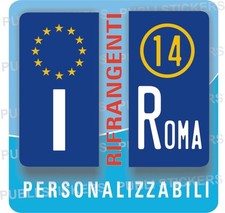 2 ADESIVI TARGA MOTO EUROPA