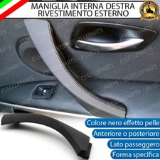 MANIGLIA INTERNA LATO PASSEGGERO EFFETTO PELLE NERO BMW SERIE 3 E90 E91 E92 E93