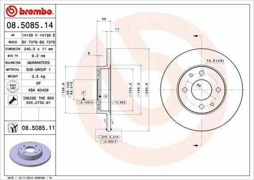 Coppia dischi freno brembo - freno, ant