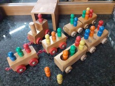 Vintage TRENINO IN LEGNO  Treno HEROS Made in Germany - Giocattolo Vintage