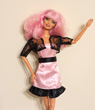 Outfit bon ton rosa nero per