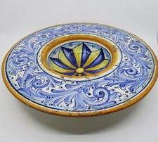 VIETRI FLORA BLU GRANDE PIATTO/CIOTOLA DA PARETE - 16 1/4" x 3" 0710C