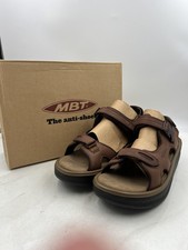 MBT Kisumu 2 sandali uomo taglia 11 pelle marrone nabuk dondolo passeggio comodi