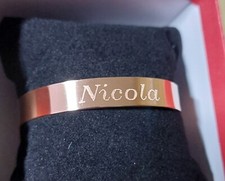 Bracciale  in puro rame con nome Inciso 
