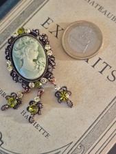 Spilla cammeo vintage - , strass