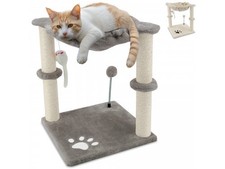 TIRAGRAFFI PER GATTI ALTO 45 CM PARCO GIOCO GIOCHI CUCCIA GATTO GRAFFIATOIO