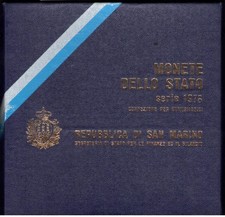 Repubblica di San Marino 1978, Monete Divisionali, FDC con 500 lire argento