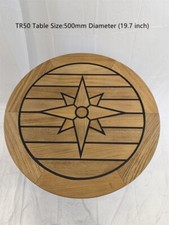Tavolo tondo per barca in teak