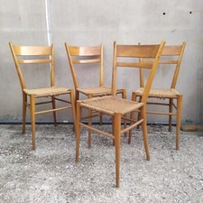 4 SEDIE ANNI 50 IN LEGNO