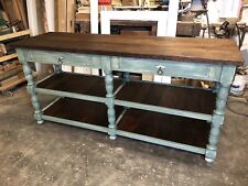 ANTICO TAVOLO BANCONE CUCINA  RIPRODUZIONE NEGOZIO PENISOLA PIANO DA LAVORO