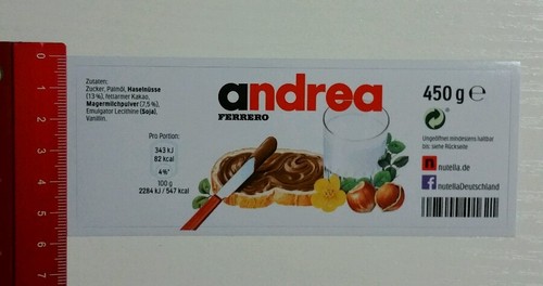 Adesivo sticker vetro nutella - adesivo/sticker:,