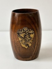 PORTAPENNE VINTAGE IN LEGNO CON STEMMA REALE DELLA TRE O MILANO