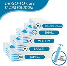 Cozy Essential Confezione da 20 sacchetti sottovuoto salvaspazio + pompa manuale