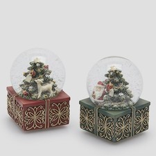 Carillon Sfera di Neve Natale Babbo o Cerbiatto H14,5cm EDG EDG - X59169