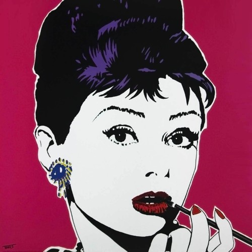 Audrey hepburn lips quadro - lips,