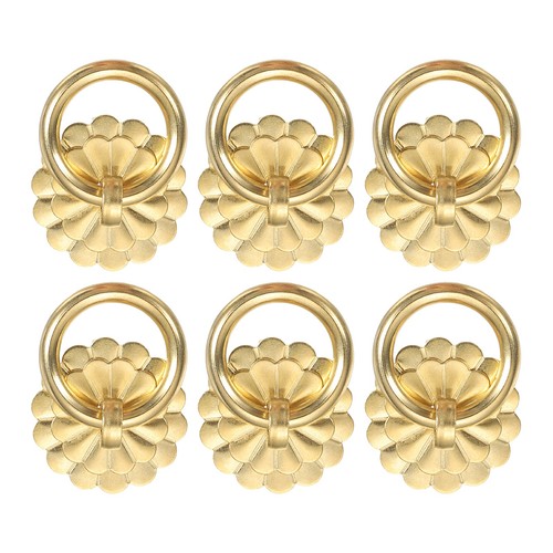 6pcs brass handles and knobs - brass,