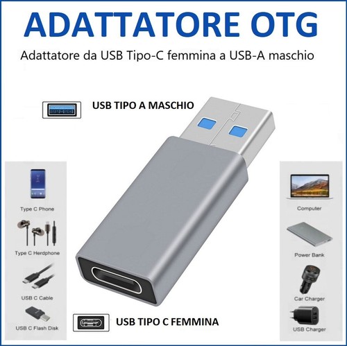 Adattatore otg tipo type c - otg,