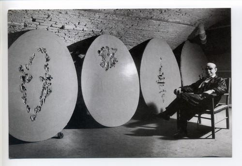 Lucio fontana cartolina mostra - fontana,