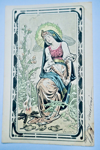 Art nouveau giovane donna - art,