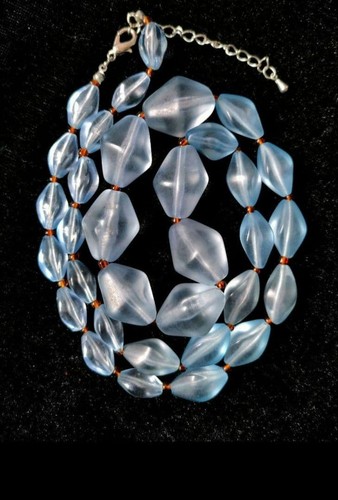 Collana perle antiche blu - collana,