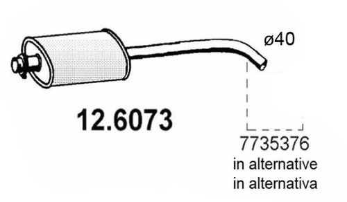 6073 marmitta silenziatore - marmitta,