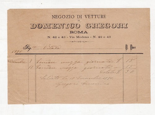 Fattura antica domenico - antica,