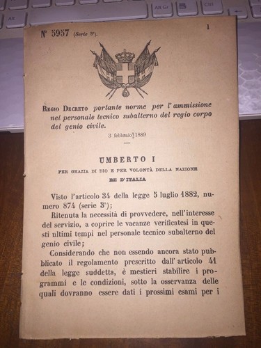Regio decreto ammissione - x, l'ammissione