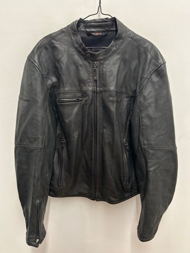 Giacca pelle nera - nera, motociclista