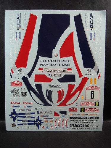 Decals peugeot 207 s2000 - 1/24,