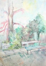 Panchina parco dipinto