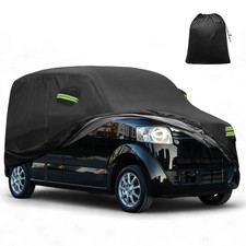 Telo copriauto con gancio per Honda N-BOX interno cotone nero 350x148x165cm