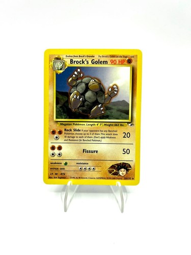 Carta pokemon brock - pokemon, golem