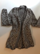 cardigan giacca blazer cardigan a maglia artigianale dorato oro lurex bronzo xs 