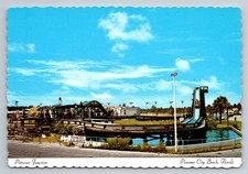 Cartolina d'epoca sottoveste giunzione segheria tronco giro Panama City FL