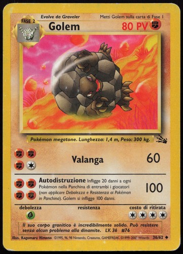 Pokemon tcg golem gd - 36/62,
