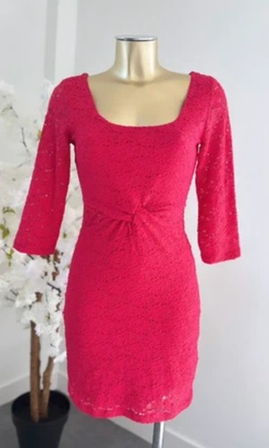Vestito rosso pizzo - pizzo, guess