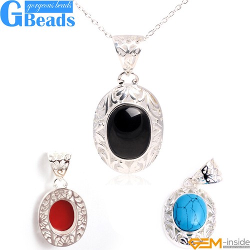 Collana donna pietra ovale