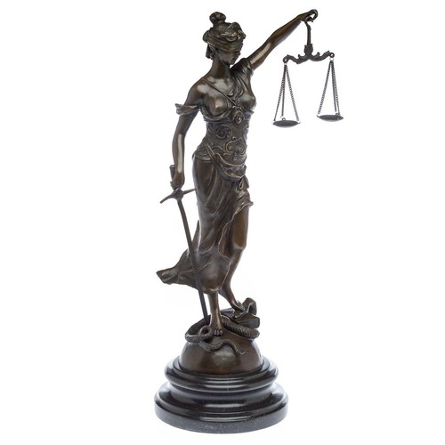 Scultura bronzo justitia - scultura, in