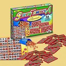 TOMBOLA SUPER SPECIAL 48 CARTELLE IN PLASTICA NATALIZIA GIOCO DI SOCIETA'