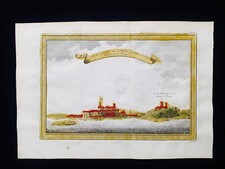 1754 BELLIN: AFRICA, VEDUTA del COSTO di CAP CORSE, il CASTELLO di MINA, San Giago