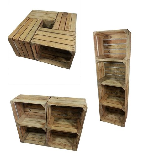 Cassa frutta mela - 4x, legno