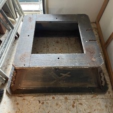 Antico tronetto baldacchino base per statua sacra madonna in legno massello