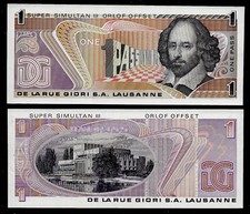CV = 25 $ Banconota di prova