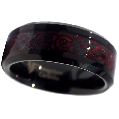 Anello drago celtico - celtico, nero