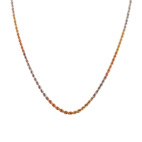 Collana donna tre colori oro - tre,