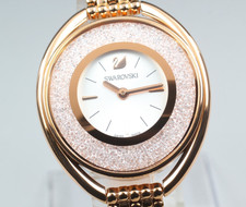 Swarovski 5200341 Orologio al quarzo oro rosa quadrante cristallo ovale 38 mm...