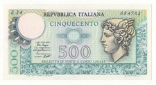 500 LIRE MERCURIO    EMISSIONE  02 - 04 - 1979  FDS