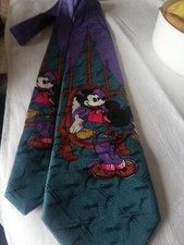Disney Vintage Mickey & Co Con Libri Cravatta 100% Seta Atlas Design Sweden