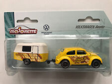 Volkswagen Maggiolino + Rimorchio Eriba Puck, Modellino Majorette Giocattolo, DieCast 1:64