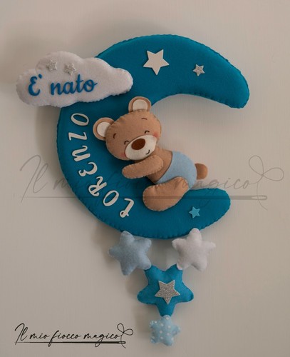 Fiocco nascita coccarda bimbo